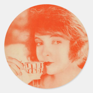 Conjunto de Pegatinas redondos "Lillian Gish"
