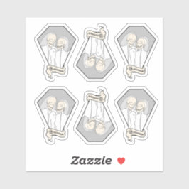 Conjunto de Pegatinas Skeleton Brides