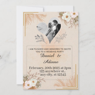Conjunto de plantillas de invitación de boda minim