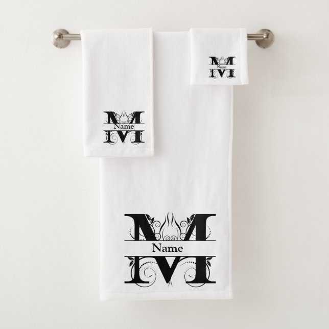 Conjunto de regalo de baño con inicial de monogram (In situ)
