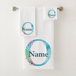 Conjunto de regalo inicial de baño de monograma o 