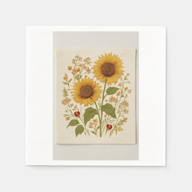 Conjunto de servilleta floral vintage (Anverso)