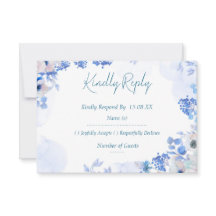 Conjunto de Tarjeta de RSVP de Boda con Acuarela F
