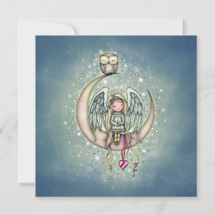 Conjunto de Tarjetas Ángel Adorable y Búho en la L