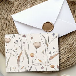 Conjunto de Tarjetas con Flores Silvestres Delicad