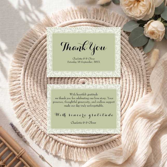 Conjunto de Tarjetas de Agradecimiento de Boda Clá (Subido por el creador)