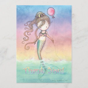 Conjunto de Tarjetas de Agradecimiento de Sirena
