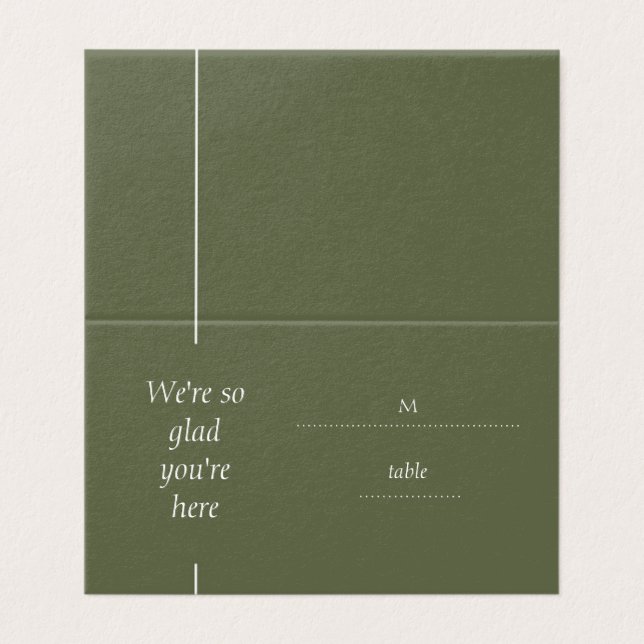 Conjunto de Tarjetas de Mesa Plegables para Boda M (Exterior desplegado)