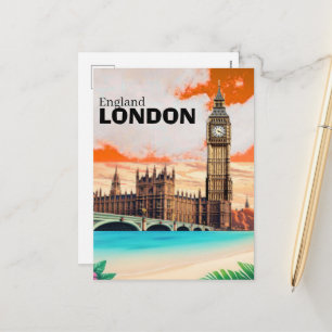 Conjunto de Tarjetas Postales de Acuarela de Londr