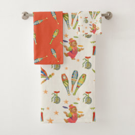 Conjunto de toalla de baño de circo lindo