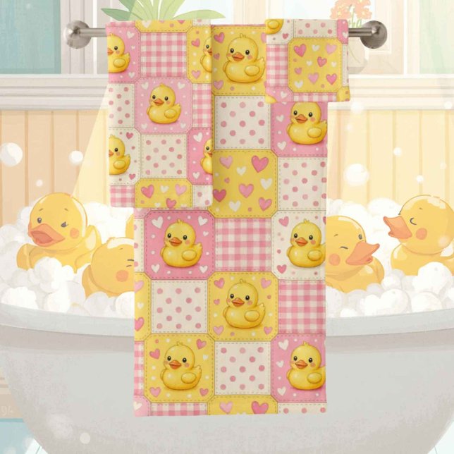 Conjunto de toalla de baño de patito de goma para  (Subido por el creador)