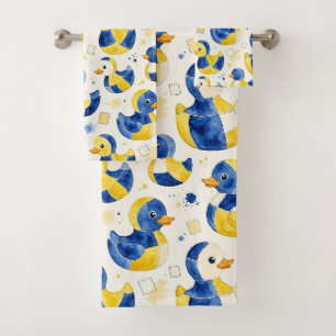 Conjunto de toalla de baño de pato de goma para be
