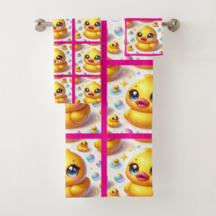 Conjunto de toalla de baño de pato de goma para be