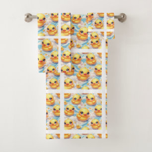 Conjunto de toalla de baño de pato de goma para be