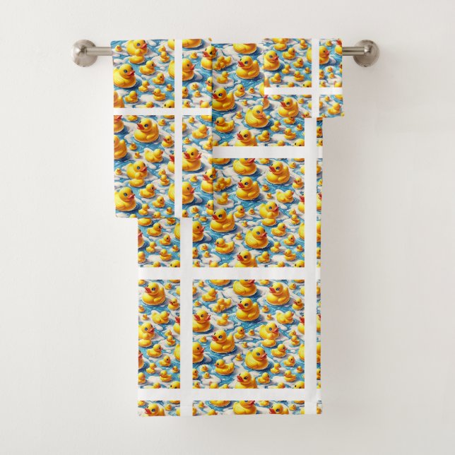 Conjunto de toalla de baño de pato de goma para be (In situ)