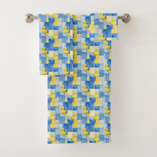 Conjunto de toalla de baño de pato de goma para be