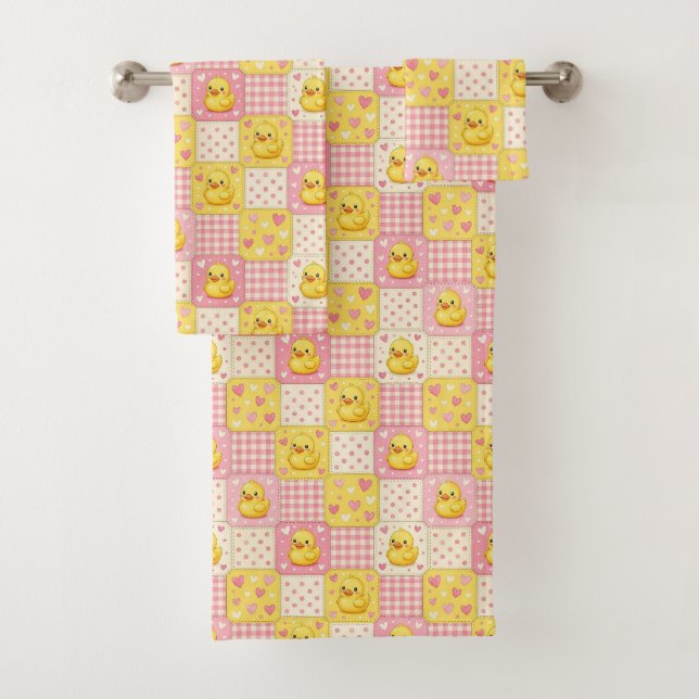 Conjunto de toalla de baño de pato de goma para be (In situ)