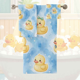 Conjunto de toalla de baño de pato de goma para be
