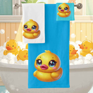 Conjunto de toalla de baño de pato de goma para be