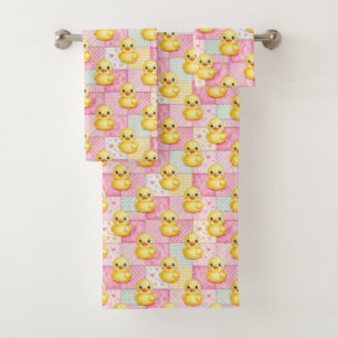 Conjunto de toalla de baño de pato de goma para be