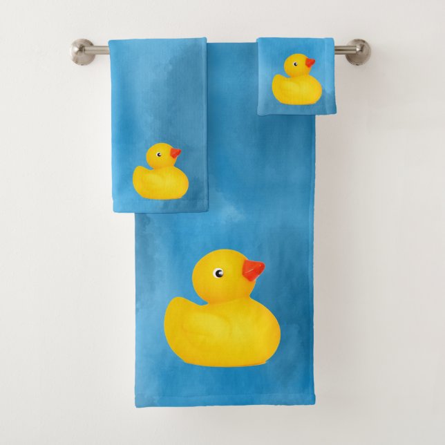 Conjunto de toalla de baño de pato de goma para be (In situ)