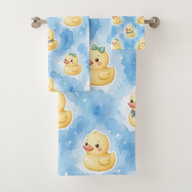 Conjunto de toalla de baño de pato de goma para be (In situ)