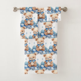 Conjunto de toalla de baño para niño | Osos de pel