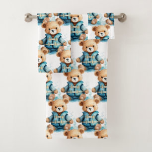 Conjunto de toalla de baño para niño Osos de pel