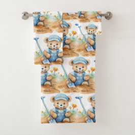 Conjunto de toalla de baño para niño | Osos de pel