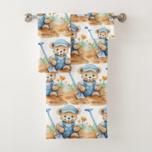 Conjunto de toalla de baño para niño   Osos de pel