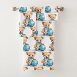 Conjunto de toalla de baño para niño | Osos de pel