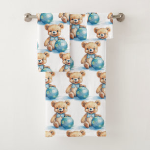 Conjunto de toalla de baño para niño   Osos de pel