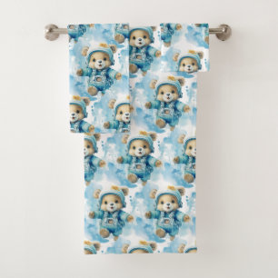 Conjunto de toalla de baño para niño Osos de pel