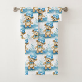 Conjunto de toalla de baño para niño | Osos de pel