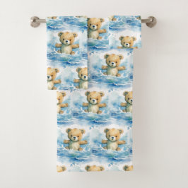 Conjunto de toalla de baño para niño | Osos de pel