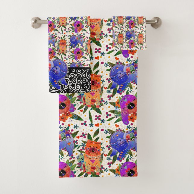 Conjunto de toallas BINDI CHOWS - elegir fondo (In situ)