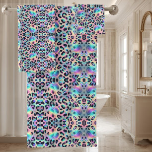 Conjunto de toallas con estampado de leopardo de n