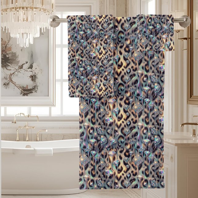 Conjunto de toallas con estampado de leopardo de n (Subido por el creador)
