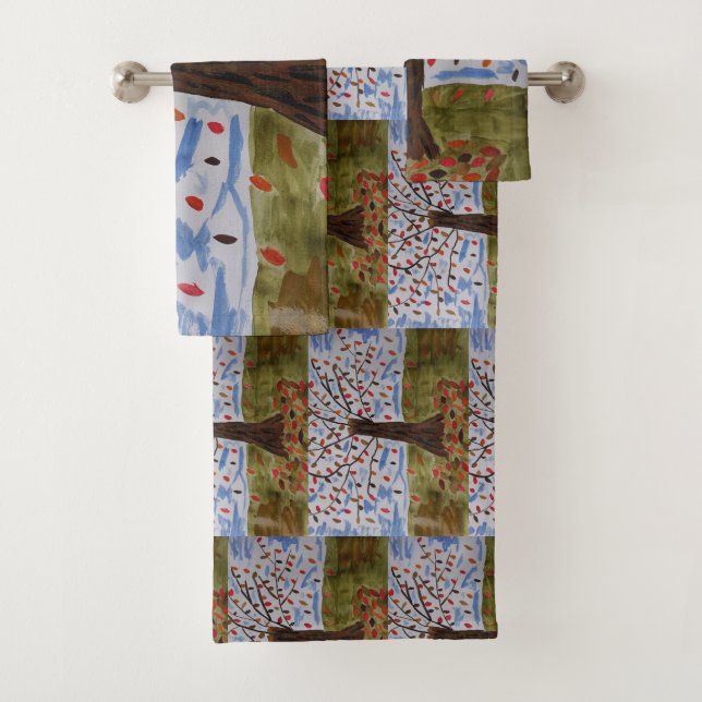 Conjunto de toallas de árbol de otoño (In situ)