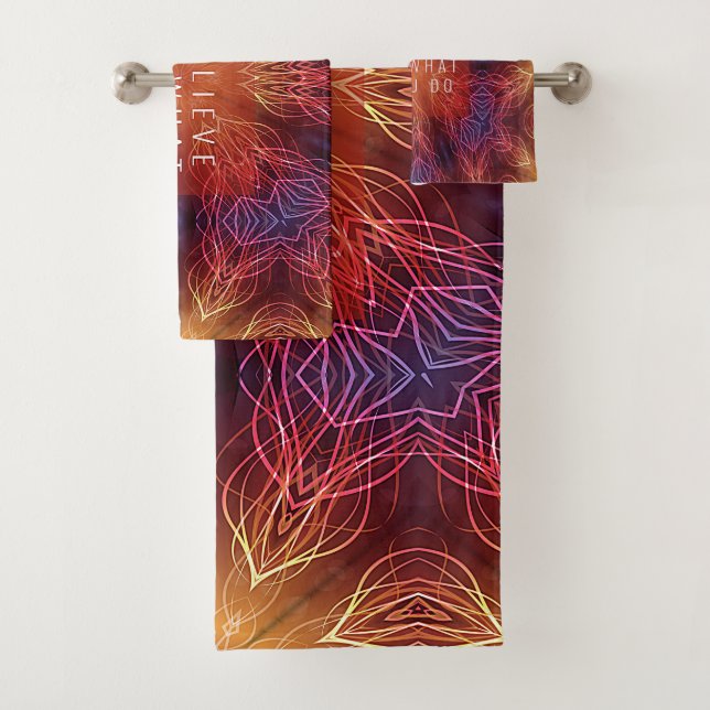 Conjunto de toallas de baño abstractas de varios c (In situ)