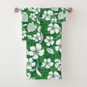 CONJUNTO DE TOALLAS DE BAÑO ALOHA FRIDAY (VERDE)