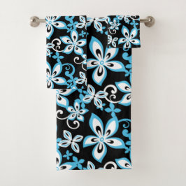 CONJUNTO DE TOALLAS DE BAÑO ALOHA HAWAII (NEGRO/AZ
