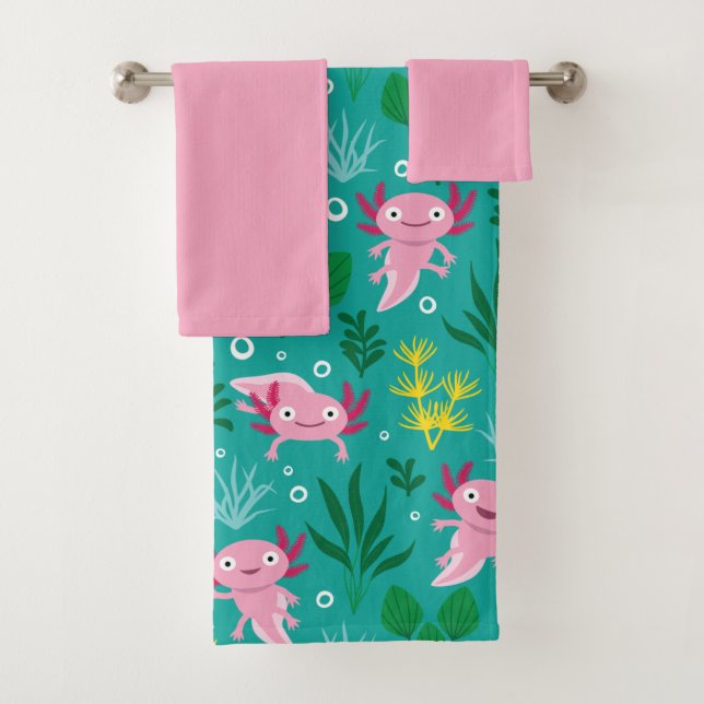 Conjunto de toallas de baño Axolotl (In situ)