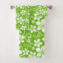 CONJUNTO DE TOALLAS DE BAÑO AZUL HAWAII (LIME)