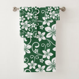 CONJUNTO DE TOALLAS DE BAÑO AZUL HAWAII (VERDE FOR