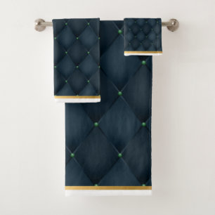 CONJUNTO DE TOALLAS DE BAÑO AZUL VERDE AZULADO IMP