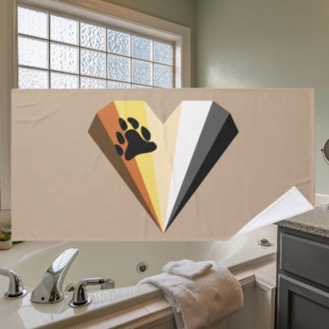 Conjunto de toallas de baño Bear Heart Pride (Subido por el creador)