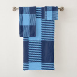 Conjunto de toallas de baño Blue Tartan