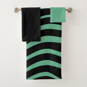 Conjunto de toallas de baño de abdomen verde de Ba