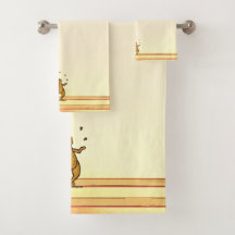 Conjunto de toallas de baño de ardilla haciendo ma